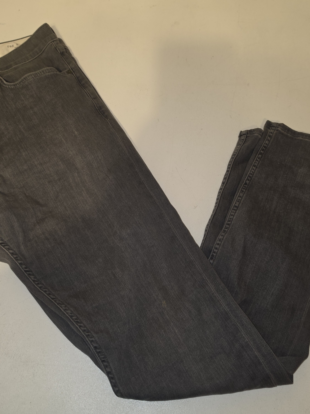 rag & bone Men's Straight Jeans in Charcoal Black